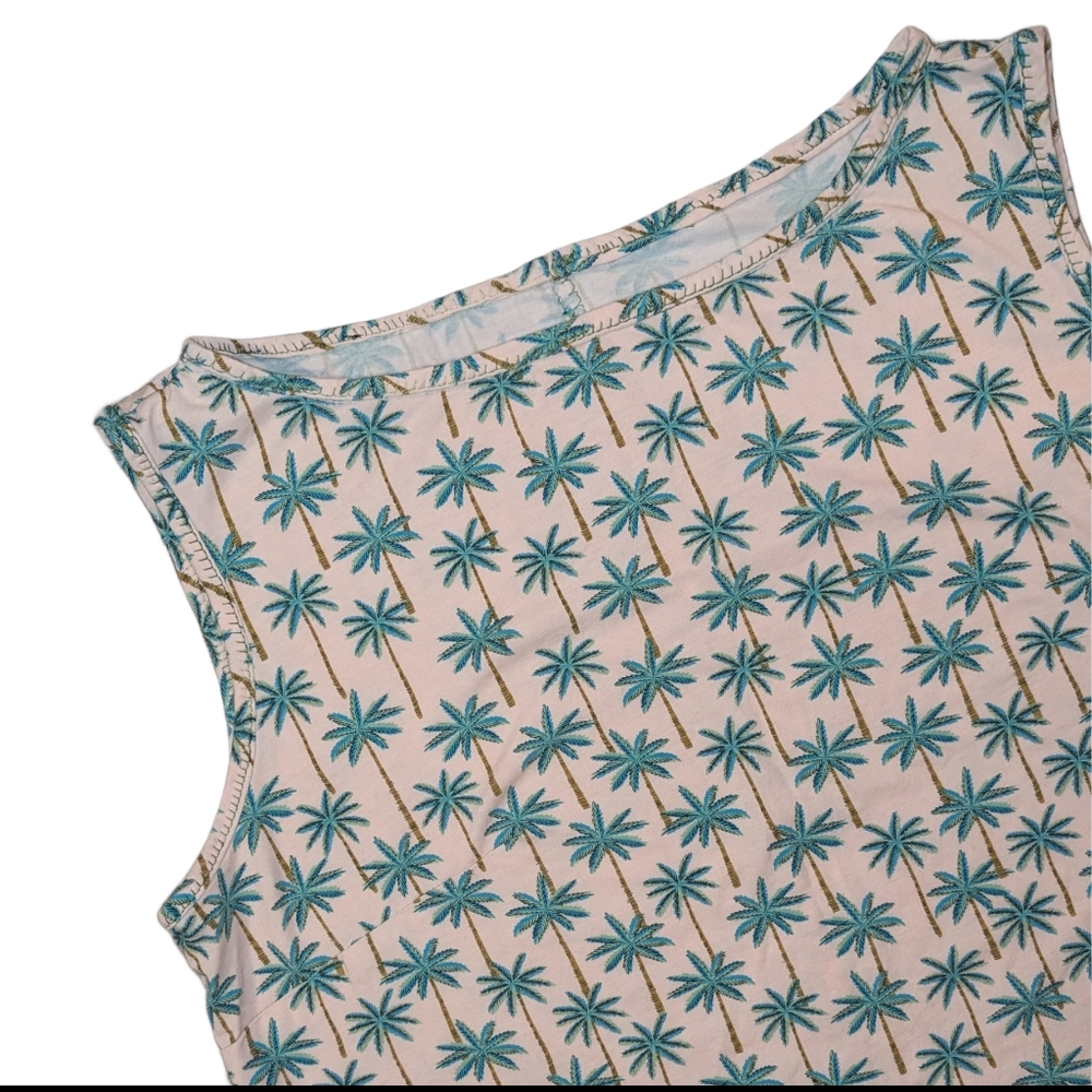 Handmade Women's Palm Tree Pajama Shorts Set (Fits Like L) - Picture 6 of 11